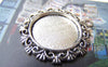 Accessories - 10 Pcs Of Antique Silver Round Cameo Base Settings 29mm Match 20mm Cabochon A2888