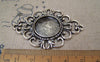 Accessories - 10 Pcs Of Antique Silver Round Cameo Base Settings Match 18mm Cameo A5195