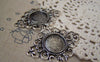 Accessories - 10 Pcs Of Antique Silver Round Cameo Base Settings Match 18mm Cameo A5195