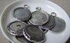 Accessories - 10 Pcs Of Antique Silver Round Cameo Base Settings Match 20mm Cabochon A3200