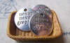 Accessories - 10 Pcs Of Antique Silver Round Charms 20mm A1334