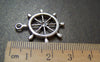 Accessories - 10 Pcs Of Antique Silver Rudder Charms 25x28mm A1277