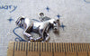 Accessories - 10 Pcs Of Antique Silver Running Horse Charms 15x18mm A1177