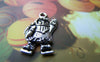 Accessories - 10 Pcs Of Antique Silver Santa Claus Father Christmas Charms A4153
