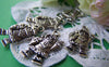 Accessories - 10 Pcs Of Antique Silver Santa Claus Father Christmas Charms A4153