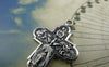 Accessories - 10 Pcs Of Antique Silver Scapular Cross Charms 23x29mm Double Sided A5939