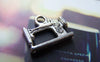 Accessories - 10 Pcs Of Antique Silver Sewing Machine Charms 14x18mm A864