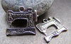 Accessories - 10 Pcs Of Antique Silver Sewing Machine Charms 18x20mm A1332