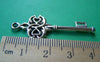 Accessories - 10 Pcs Of Antique Silver Skeleton Key Charms 16x45mm A1249