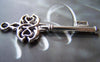 Accessories - 10 Pcs Of Antique Silver Skeleton Key Charms 16x45mm A1249