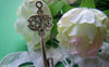Accessories - 10 Pcs Of Antique Silver Skeleton Key Charms 16x45mm A1249