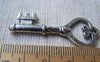 Accessories - 10 Pcs Of Antique Silver Skeleton Key Pendants Charms 18x45mm A3456