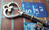Accessories - 10 Pcs Of Antique Silver Skeleton Key Pendants Charms 18x45mm A3456