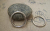 Accessories - 10 Pcs Of Antique Silver Smooth Round Circle Rings 25mm A2172