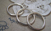 Accessories - 10 Pcs Of Antique Silver Smooth Round Circle Rings 25mm A2172