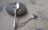 Accessories - 10 Pcs Of Antique Silver Spoon Tableware Pendants Charms 11x54mm A861