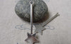 Accessories - 10 Pcs Of Antique Silver Star Stick Charms 14x48mm A6869