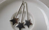 Accessories - 10 Pcs Of Antique Silver Star Stick Charms 14x48mm A6869