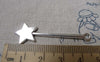 Accessories - 10 Pcs Of Antique Silver Star Stick Charms 14x48mm A6869