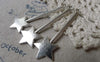 Accessories - 10 Pcs Of Antique Silver Star Stick Charms 14x48mm A6869
