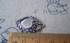 Accessories - 10 Pcs Of Antique Silver Strawberry Base Setting Match 10x10mm Heart Cameo A3473
