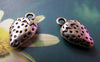 Accessories - 10 Pcs Of Antique Silver Strawberry Charms 10x16mm A1044