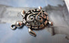 Accessories - 10 Pcs Of Antique Silver Swirly Flower Filigree Sea Turtle Charms 21x28mm A6084