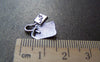 Accessories - 10 Pcs Of Antique Silver Tea Bag Charms 14x15mm A1289