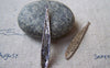 Accessories - 10 Pcs Of Antique Silver Textured Long Leaf Charms Pendants 6x42mm A5626