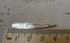 Accessories - 10 Pcs Of Antique Silver Textured Long Leaf Charms Pendants 6x42mm A5626
