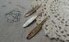 Accessories - 10 Pcs Of Antique Silver Textured Long Leaf Charms Pendants 6x42mm A5626