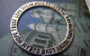 Accessories - 10 Pcs Of Antique Silver Textured Round Circle Rings Charms  35mm A1355