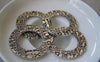 Accessories - 10 Pcs Of Antique Silver Textured Round Ring Connectors 30mm  A2309