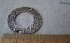 Accessories - 10 Pcs Of Antique Silver Textured Round Ring Connectors 30mm  A2309