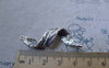 Accessories - 10 Pcs Of Antique Silver Twisted Tree Leaf Charms Pendants 14x44mm A7665