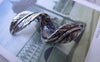 Accessories - 10 Pcs Of Antique Silver Twisted Tree Leaf Charms Pendants 14x44mm A7665