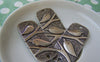 Accessories - 10 Pcs Of Antique Silver Two Birds Rectangular Connector Charms 19x38mm A3462