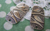 Accessories - 10 Pcs Of Antique Silver Two Birds Rectangular Connector Charms 19x38mm A3462
