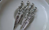 Accessories - 10 Pcs Of Antique Silver Vajra Dorje Cross Buddhism Charms 8x51mm A7680