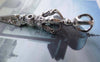 Accessories - 10 Pcs Of Antique Silver Vajra Dorje Cross Buddhism Charms 8x51mm A7680