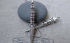 Accessories - 10 Pcs Of Antique Silver Vajra Dorje Dragon Buddhism Charms 8x51mm A7702