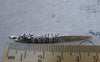 Accessories - 10 Pcs Of Antique Silver Vajra Dorje Dragon Buddhism Charms 8x51mm A7702