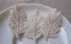Accessories - 10 Pcs Of Beige Floral Tree Leaf Cotton Lace Doily 20x40mm A5009