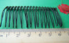 Accessories - 10 Pcs Of Black Painted Metal 20 Teeth Hair Clips 39x75mm A1957