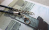 Accessories - 10 Pcs Of Black Wax Cord Necklaces With Silvery Gray Extension Chain And Lobser Clasp A7192