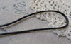 Accessories - 10 Pcs Of Black Wax Cord Necklaces With Silvery Gray Extension Chain And Lobser Clasp A7192