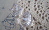 Accessories - 10 Pcs Of Clear Acrylic Bling Faceted Diamond Beads Size 20x23mm A4534