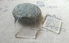 Accessories - 10 Pcs Of Crystal Glass Square Tile Flat Cabochon Cameo 25mm A5566