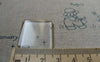 Accessories - 10 Pcs Of Crystal Glass Square Tile Flat Cabochon Cameo 25mm A5566