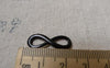 Accessories - 10 Pcs Of E-Coating Black Figure 8 Connector Charms 8x23mm A6891